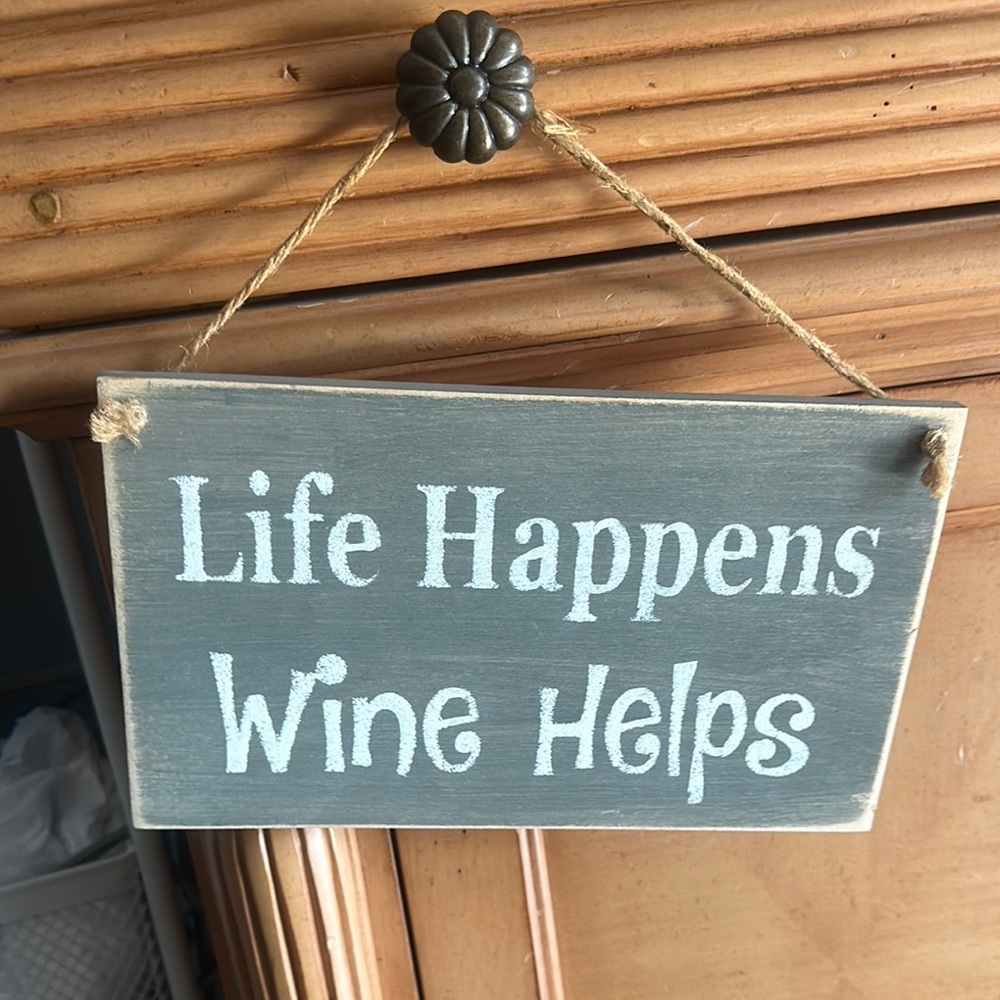 Gray and White Decorative Sign